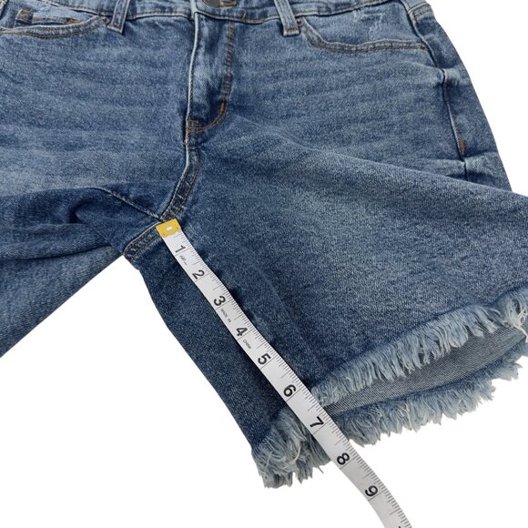 Wonderly Womens Mid-Rise Denim Shorts Size 6 Frayed Hem - Picture 6 of 10